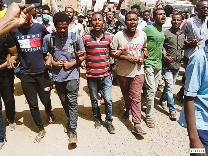 تظاهرات في العاصمة السودانية الخرطوم ، بحري . 17 مارس 2019