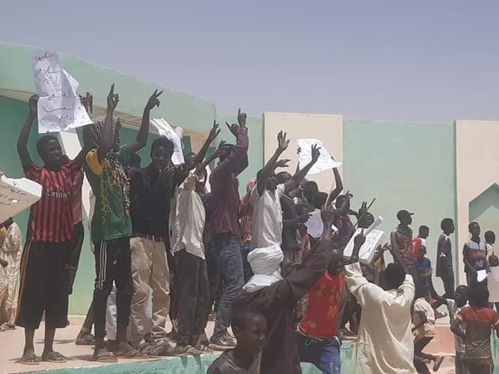 احتجاجات بمحلية كرنوي بشمال دارفور ، صورة (مواقع التواصل الاجتماعي)