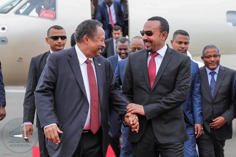 رئيس الوزراء السوداني عبدالله حمدوك والإثيوبي أبي أحمد