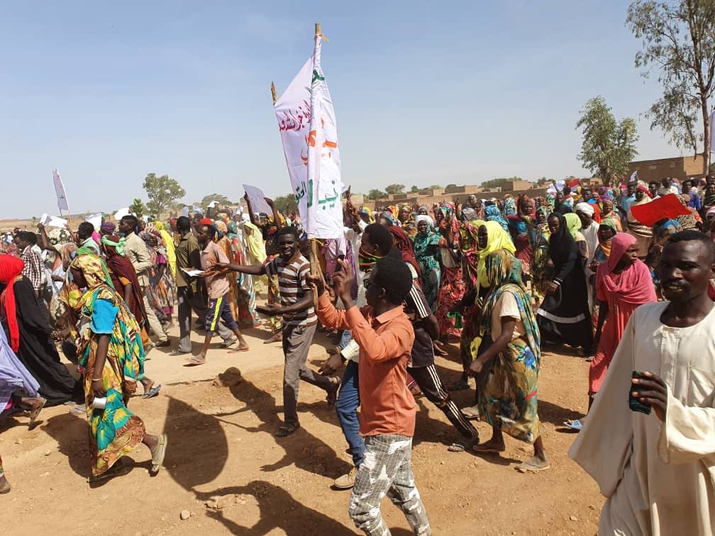 تظاهرات بوسط دارفور تطالب بوقف الانتهاكات . 28 يونيو 2020